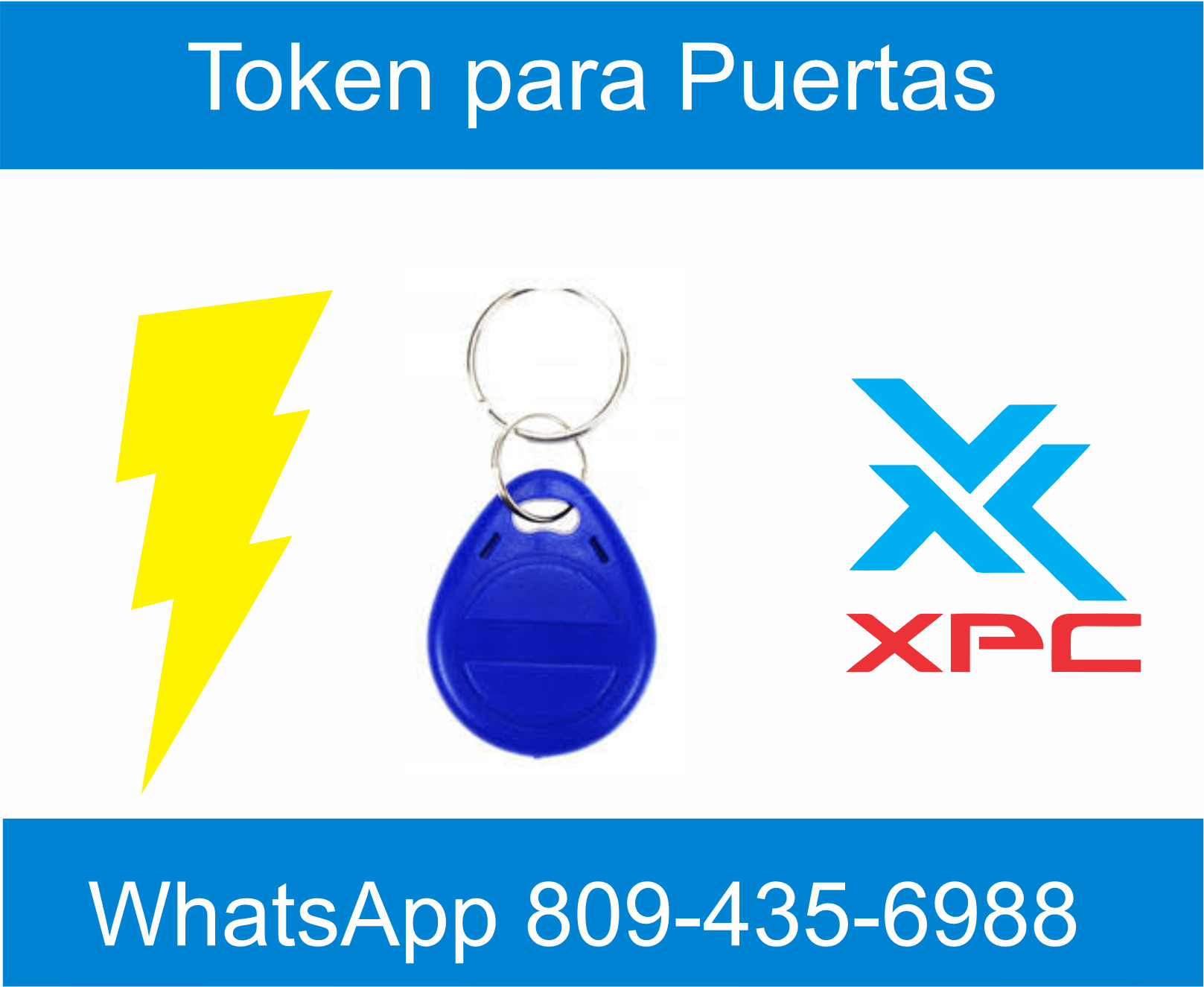 token puerta control acceso